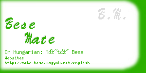 bese mate business card